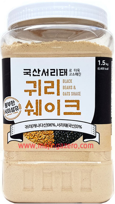 태광선식 국산서리태로 더욱 고소해진 귀리쉐이크, 1.5kg, 1개