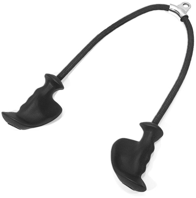 홈짐 손모양 삼두 그립 푸쉬 로프 헬스용품 장비 다운 핸드 빨강 모양 헬스장 핸들, PP 말굽형 검정, 1개