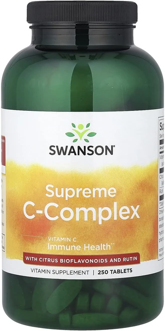 스완슨 수프림 C-복합체 감귤류 바이오플라보노이드 루틴 함유 250정, 4개 - 쿠팡