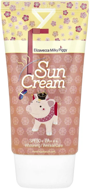 Elizavecca 밀키 피기 선크림 SPF 50+ PA+++ 50 ml, 1개, 50ml - 쿠팡
