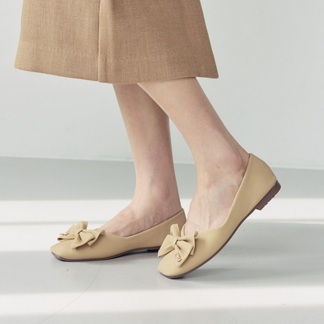 스타앤코 발편한 리본 플랫슈즈 데일리 모던