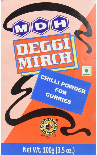 MDH 데기 미르치 (밝은 빨간 칠리 파우더) 100g MDH Deggi Mirch (Bright Red Chilli Powder) 100gram, 1개