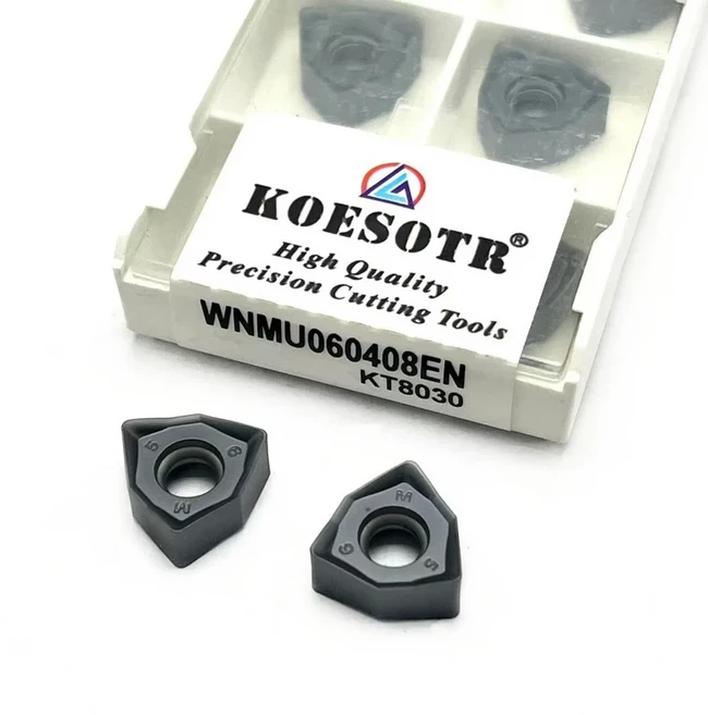 WNMU 040304 기존 초경 블레이드 CNC 선반 절삭 공구 양면 고속 피드, 01 10PCS(1box), 02 WNMU 080608GM KT8030