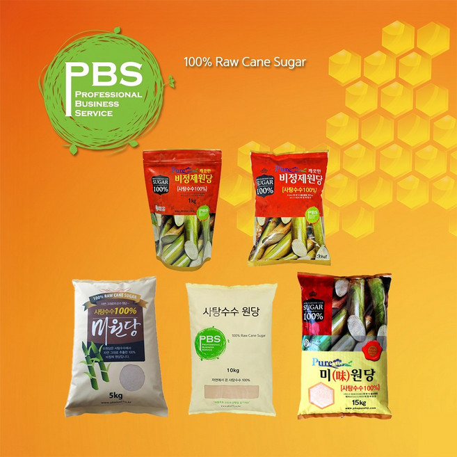 사탕수수원당 미원당 비정제설탕 과일청 피비에스 PBS 비정제원당 케인슈가, 10kg, 1개