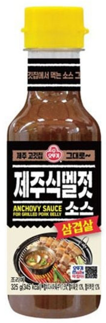 (무)오뚜기 삼겹살제주식멜젓소스325gX10개 reo+7371Tr, 325g, 10개