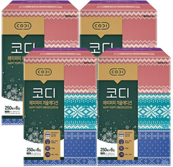 코디 해피퍼피 미용티슈, 24개