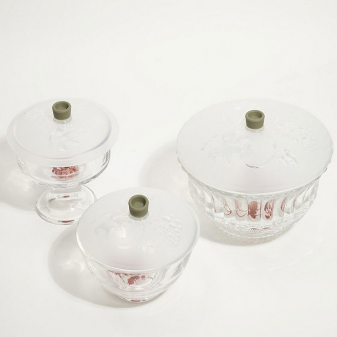 비비또 실리콘 다용도 뚜껑 덮개 3p 세트 반찬통 뚜껑 오븐 전자렌지 멀티커버, 실리콘손잡이3종(레드/오렌지/그린), 1개