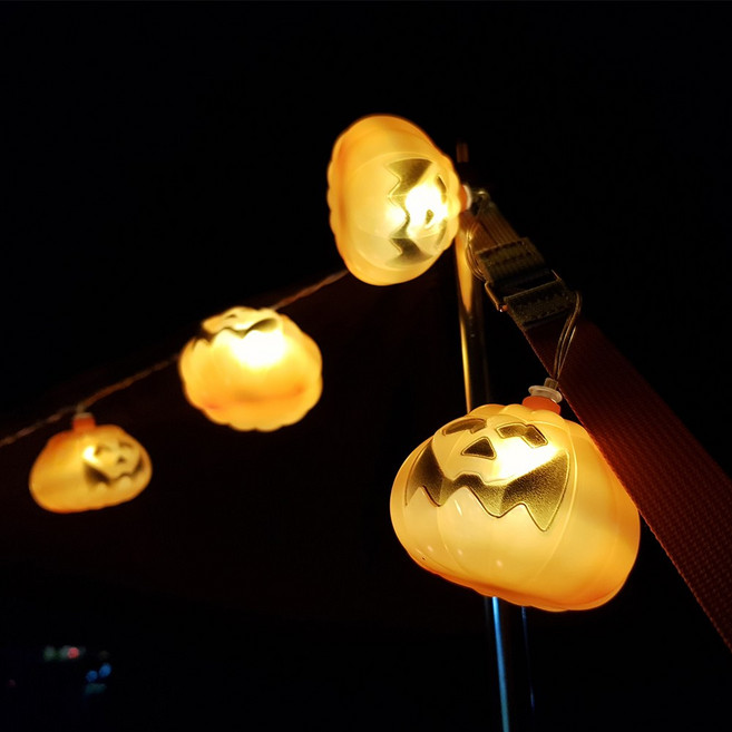 리모드 할로윈 호박 스트링 라이트, 1개, 20개 건전지 타입