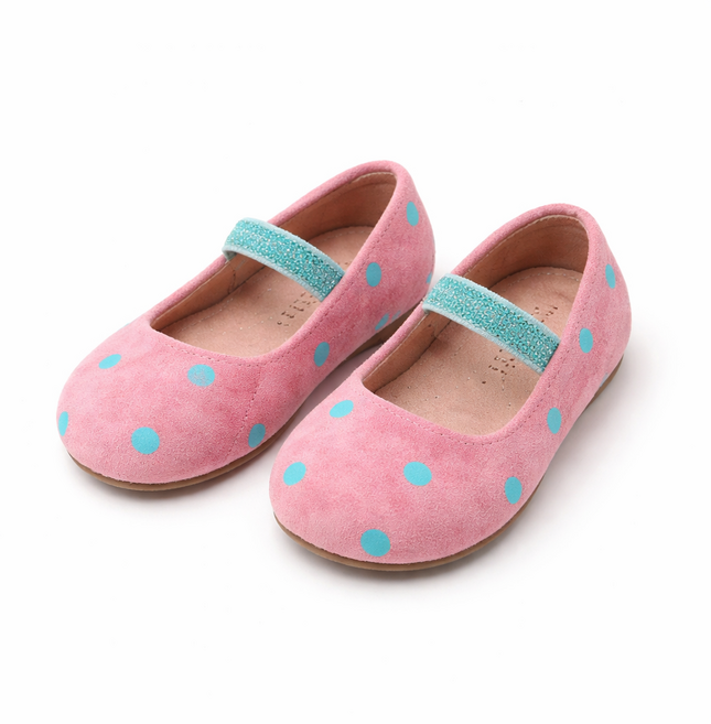 여아 도트 플랫슈즈 유아 메리제인 찍찍이