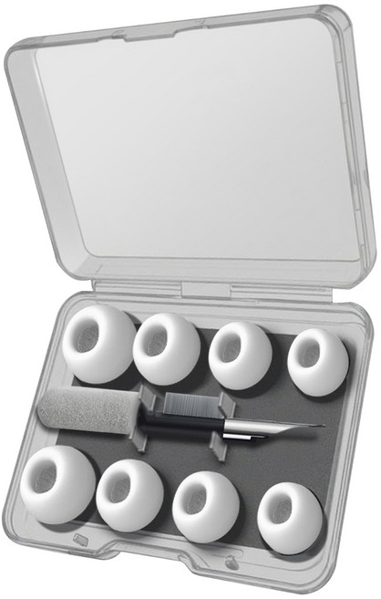 더조은셀러 스무팁 이어팁 XS/S/M/L 8P 청소도구 키트 셋 에어팟 프로 2 1 호환, 화이트(XS+S+M+L), 에어팟 프로2/1(공용)