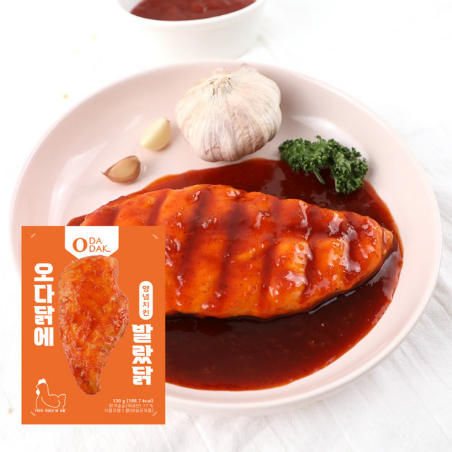 오다닭 소스 닭가슴살 양념치킨맛, 130g, 30개