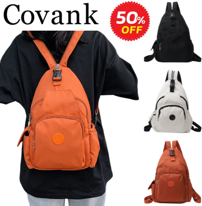 [1+1 행사]쓰리웨이 옥스포드천 멀티 캐주얼백 8포켓 슬링백 남녀공용 나일론 방수 경량 데일리 캐주얼 백팩
