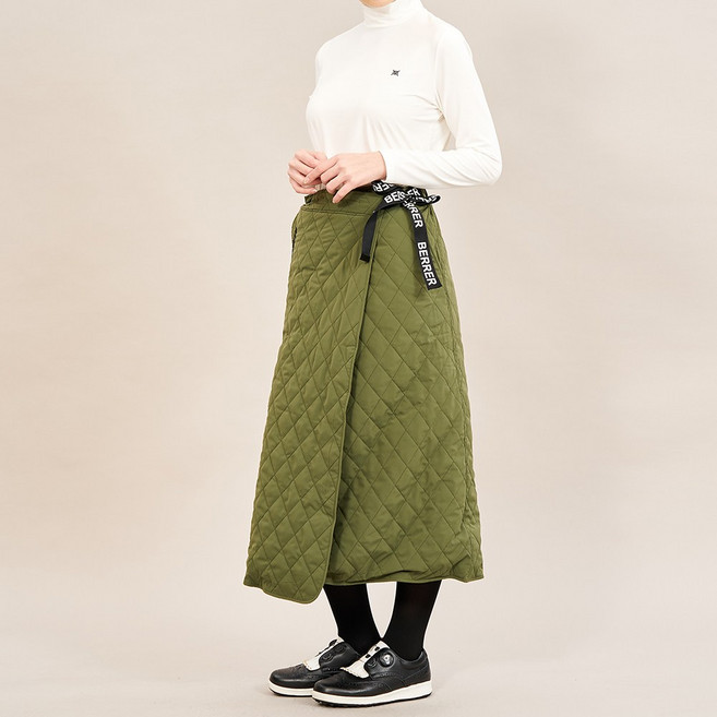 그레힙 여성 골프 패딩 스커트 방한 랩 누빔 퀼팅 치마 겨울 등산 캠핑 무릎 담요