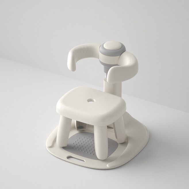 寶寶站立洗澡輔助器可摺疊嬰兒洗澡盆沐浴臺洗澡架寶寶洗屁屁神器, 1個, 基礎款+326拆卸凳:如圖