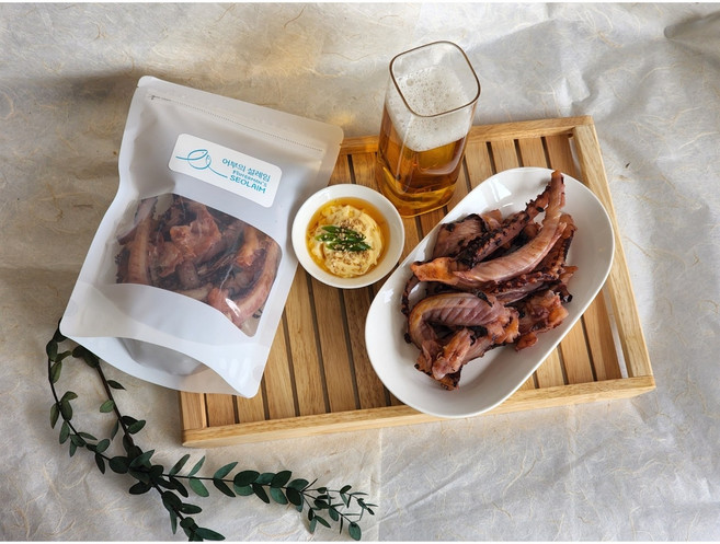 어부의설레임 구운통족 오징어 가문어통족 구운통다리 맥반석통다리 250g, 1개