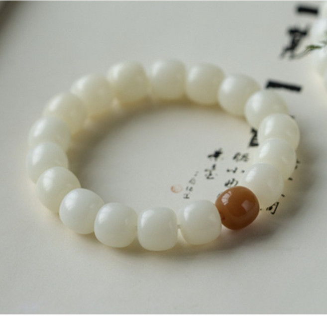 ByulBit 천연 보리수 팔찌 염주 행운 재물운 불교 명상 기도 수련 묵주 패션 악세서리