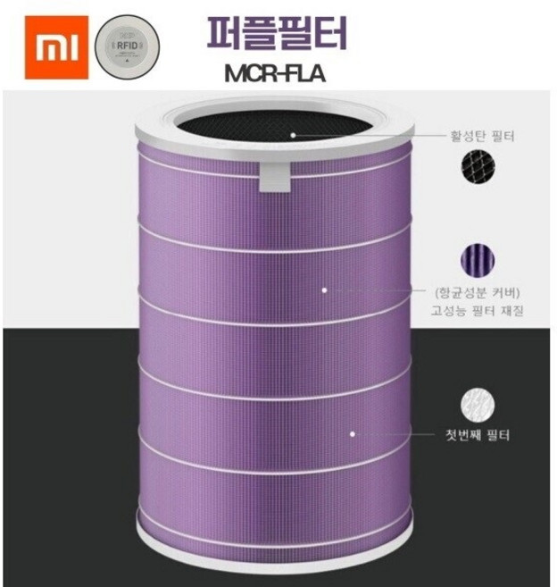 미에어3H (AC-M10-SC) 샤오미공기청정기 정품 퍼플, rkqorahr 본상품선택