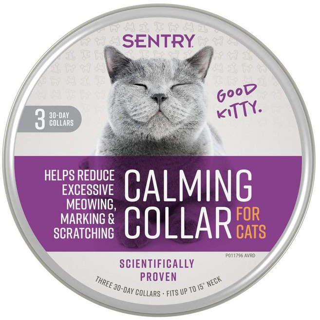센트리 카밍 칼라 고양이 긴장 완화 목줄 / Sentry Behavior and Calming Collar for Cats, 3개월분, 1개