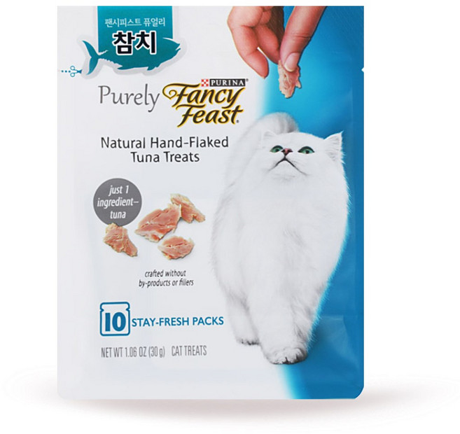 퓨리나 팬시피스트 퓨얼리 프리미엄 내추럴 습식 고양이 간식 30g, 참치, 2개