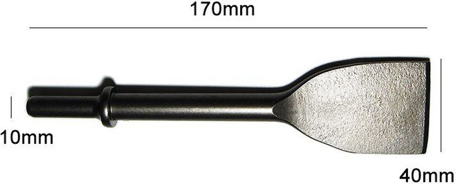 에어뿌레카 오리주둥이 에어해머 에어치즐 치핑기 분쇄, 40mm 폭 직선 확장 삽, 1개