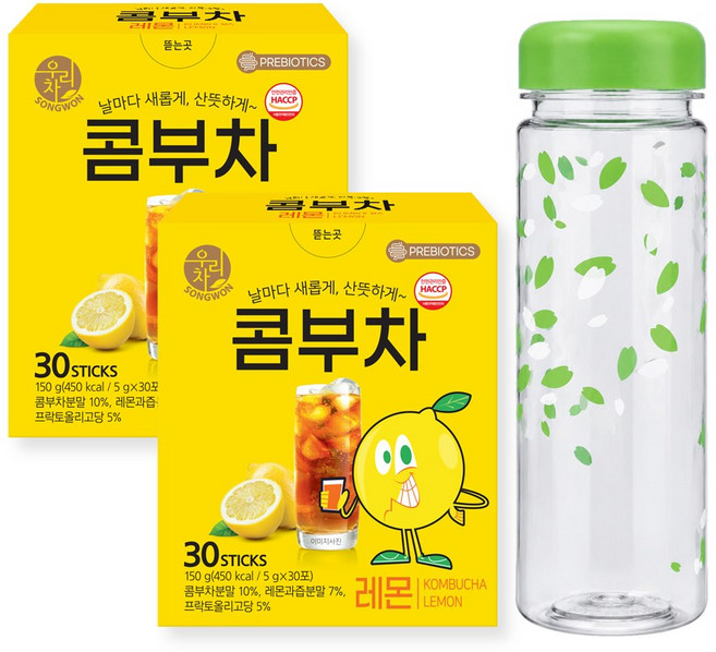 우리차 콤부차 레몬, 5g, 30개입, 2개