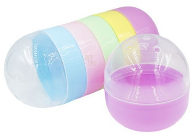 JOEY TOYS 62x67mm 平底扭蛋殼 可填充玩具展示動漫盲盒包裝, 1個, 隨機出貨