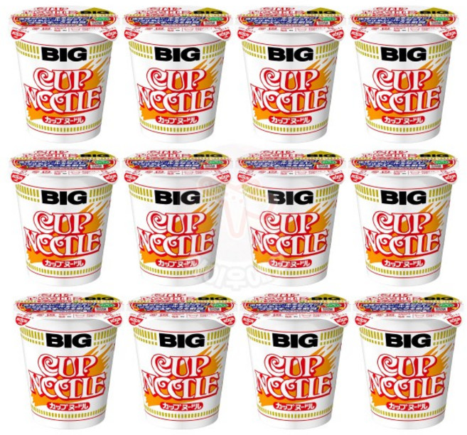 닛신 컵누들 BIG 오리지널 컵라면 일본 라멘 12개