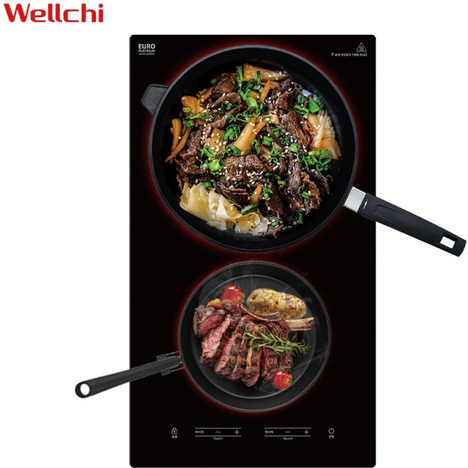웰치 WEI-200 2구 매립형 인덕션 전기레인지[신제품], WEI-200N