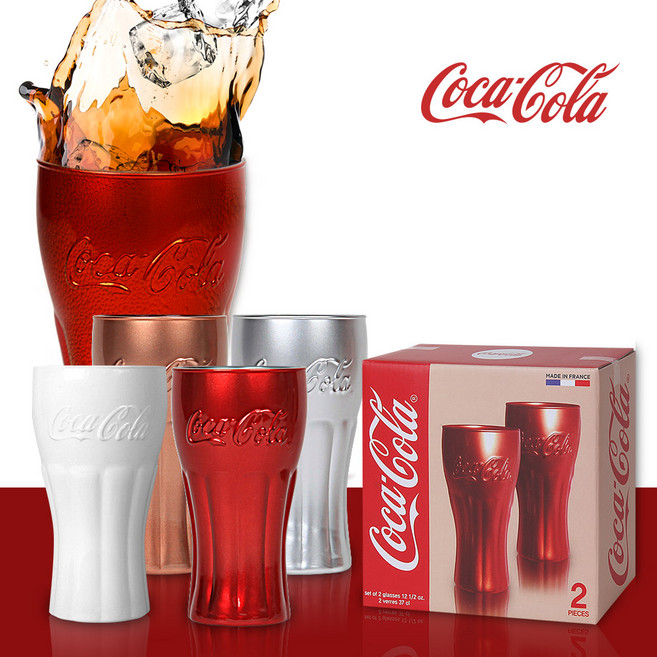 코카콜라 미러 텀블러 2P 음료잔 소품 집들이 선물, 02 코카콜라MIRROR텀블러 - 코퍼 2P