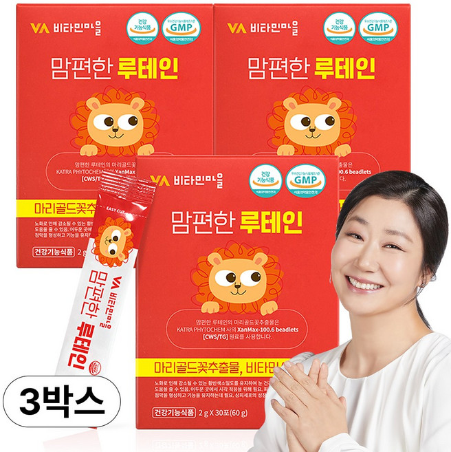 비타민마을 맘편한 루테인 30p 1개월분, 3개, 60g