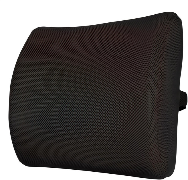 마메 바른자세 메모리폼 등받이쿠션, 블랙