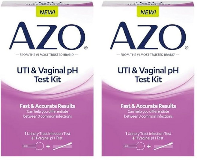 AZO 요로 감염(UTI) 테스트 스트립 + 질 pH 키트 빠르고 정확한 결과 가장 신뢰받는 브랜드 1위 FSA/HSA 자격 획득, Pack of 2