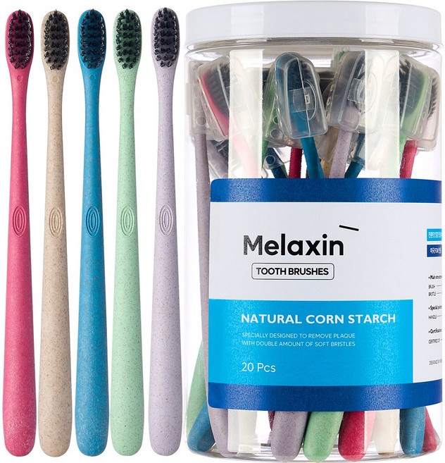 닥터멜락신 이중 초극세모 칫솔 세트, 20개입, 1개