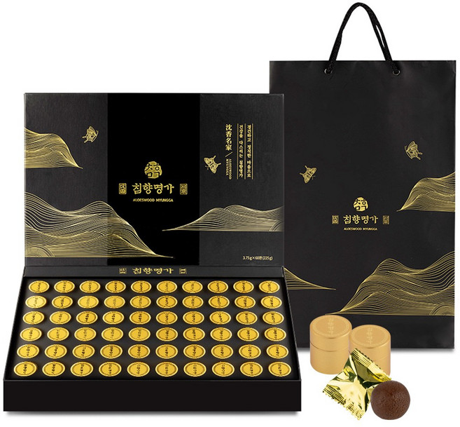 침향명가 명품 수 침향환 + 쇼핑백, 225g, 1개