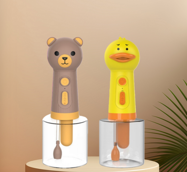 우주나라 캐릭터 무선 버블메이커 자동거품기, 1개, 브라운거품기