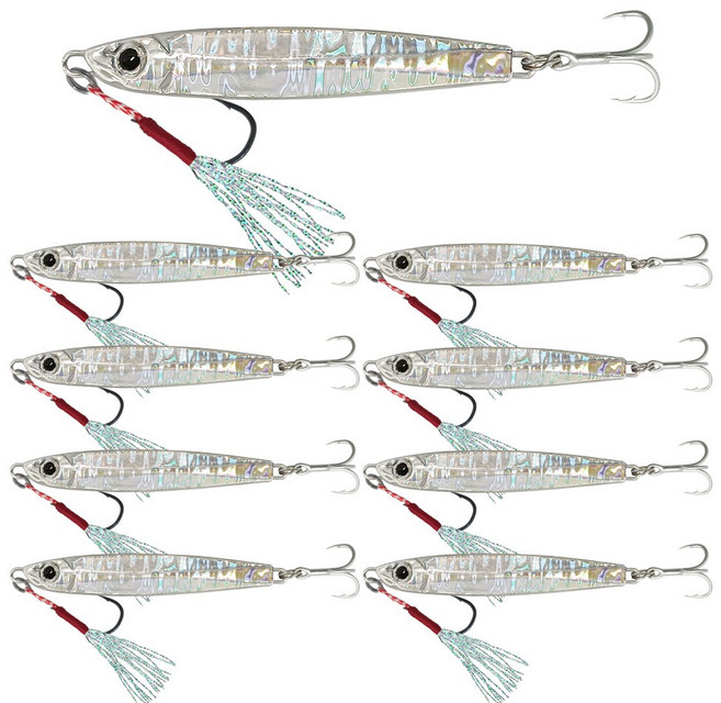 치승 메탈지그 슬로우지그 (10g 20g 30g 40g 50g 60g) 농어 삼치 갈치 고등어 방어, 9개, LSY-6#