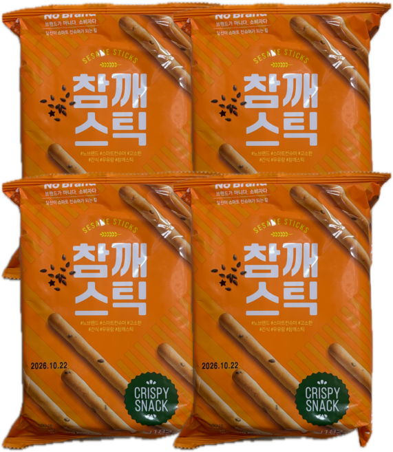 노브랜드 참깨 스틱과자 세트 이마트, 4개, 187g