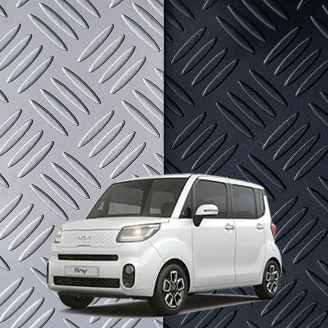 레이 밴 적재함 매트 화물칸 트렁크 고무바닥 차발판, 블랙, 기아