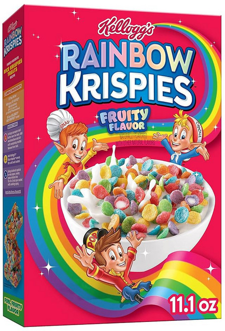 레인보우 크리스피 콜드 브렉퍼스트 시리얼 통곡물 8g 라이스 크리스피 간식 오리지널 11.1온스 박스(1박스), 1개