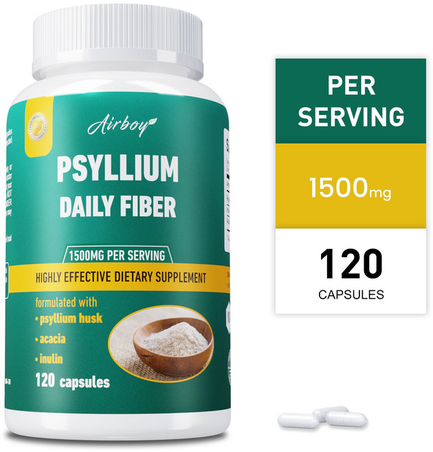 사이클리엄 데일리 파이버 - 대장 및 장 건강 해독 및 정화 소화 지원, 3개, 60정