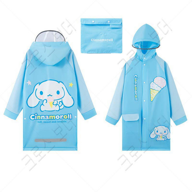크로스 보더 산리오 아동 레인코트 어린이 비옷