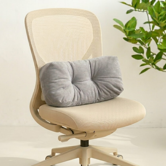 멜로우앤코 편안한 사무실 등받이 쿠션, 그레이