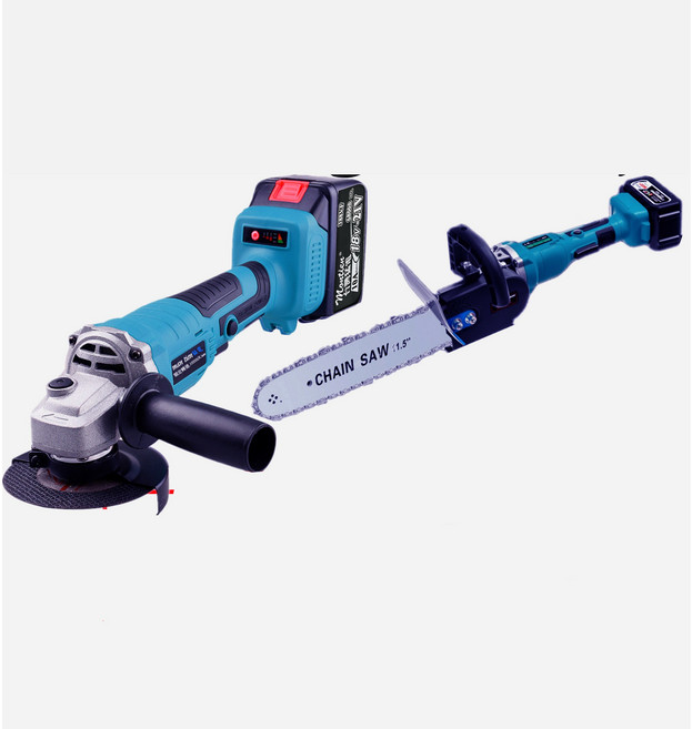 砂輪機 主機+鏈鋸送35件, 主機+鏈鋸送35件(一電十節電池)