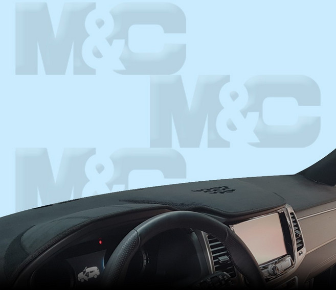 엠앤씨 쌍용 렉스턴 스포츠 칸 (19~20년) 대시보드커버, 상단매립형, 부직포+블랙라인