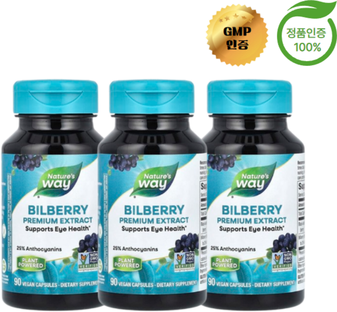 네이처스웨이 빌베리 추출물 Bilberry 90캡슐 3개