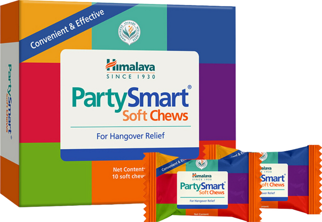 Himalaya PartySmart 派對聰明軟糖 台灣公司貨 方便攜帶 舒緩不適 享受歡樂時光, 1套, 10顆