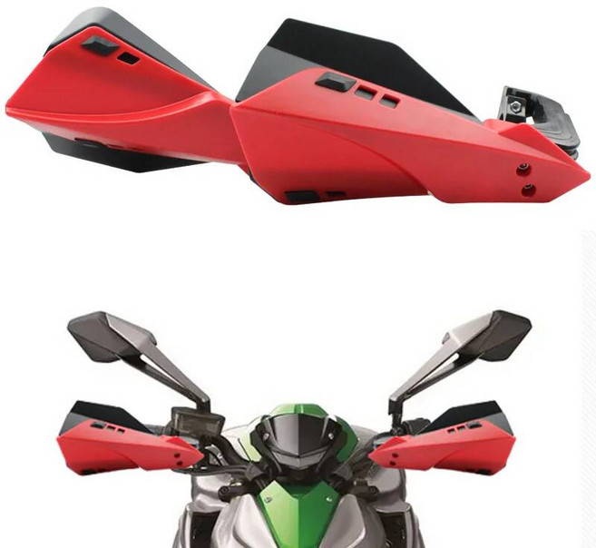 너클 가드 핸들 바 커버 바람막이 윈드 쉴드 22MM 오토바이 핸드 ABS 보호 레이싱 혼다 80-650CC XR CR CRF 베타 125-498CC RR 2T 4T, Black, 1개