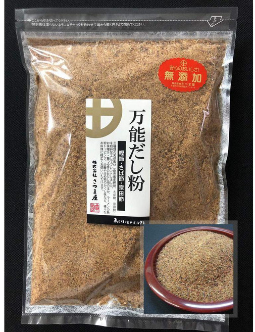 Satsumaya Corporation 일본직구 대시 파우더 500g 무첨가 생선가루와 고등어 혼합파우더 3종 네츄럴 컴플리트무첨가 다시 화학조미료 무염, 1개