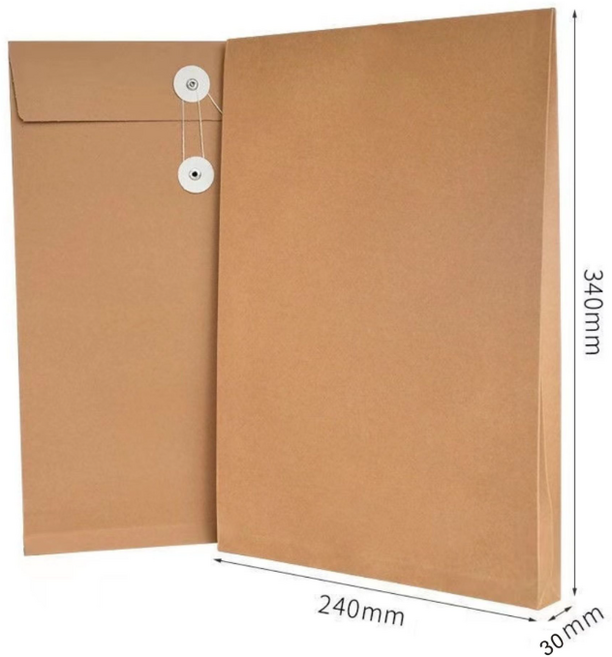 마케즈 보관파일 각대봉투 서류봉투 감성 버클형 A4, 25개, 크래프트지