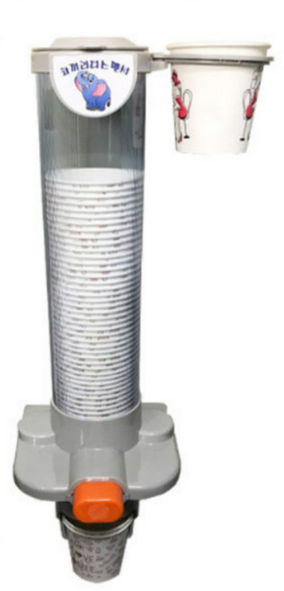 홈밸류언스 대영 종이컵 디스펜서 자동 수동형 종이컵 수거함, 1개